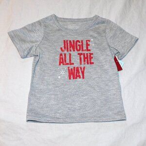 Baby First Christmas Short Sleeve Shirt Jingle All the Way Unisex 12 &18 M NEW